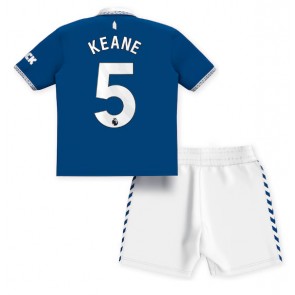 Everton Michael Keane #5 Hemmaställ Barn 2023-24 Kortärmad (+ Korta byxor)